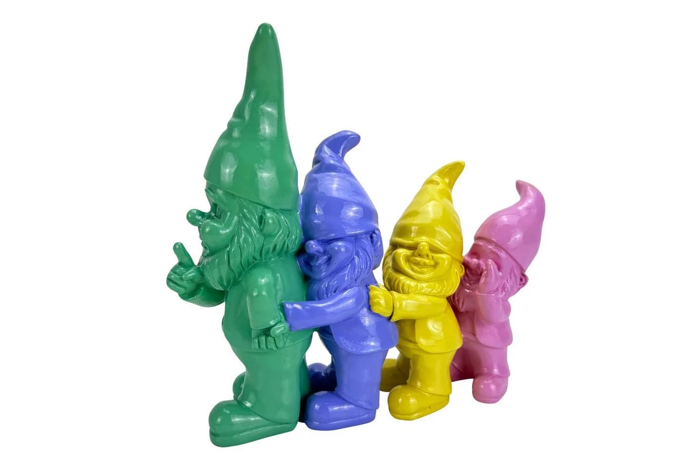 Online-Fuchs Gartenfigur Gartenzwerge Polonaise Bunt Modern Wetterfest