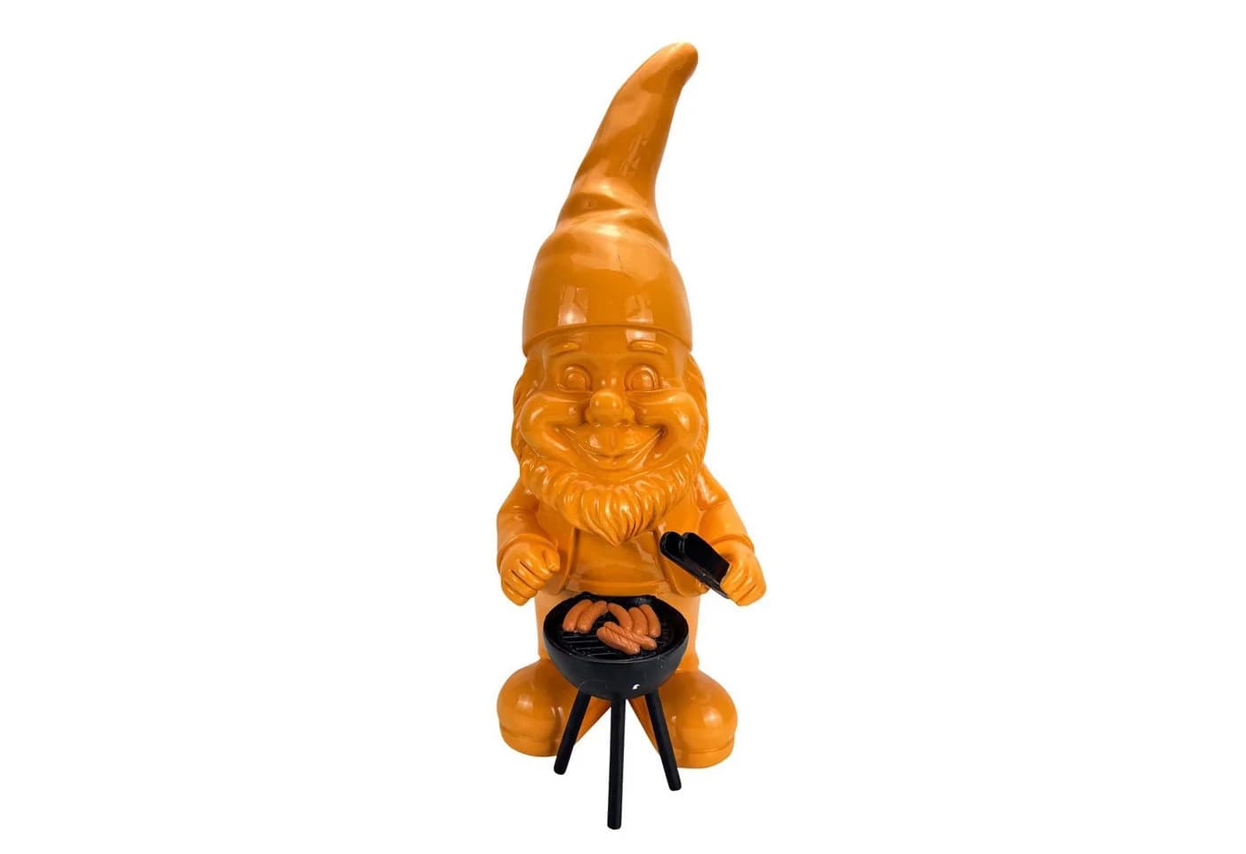 Online-Fuchs Gartenzwerg mit Grill Orange 37 cm