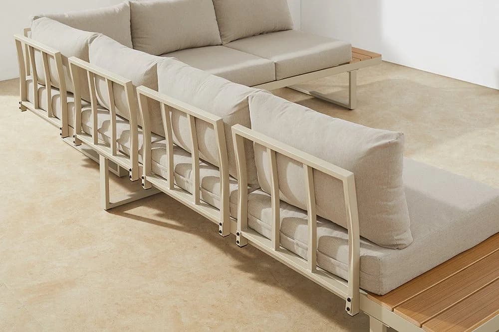 riess-ambiente Sitzgruppe IBIZA GRAND 280cm Aluminium mit Kissen