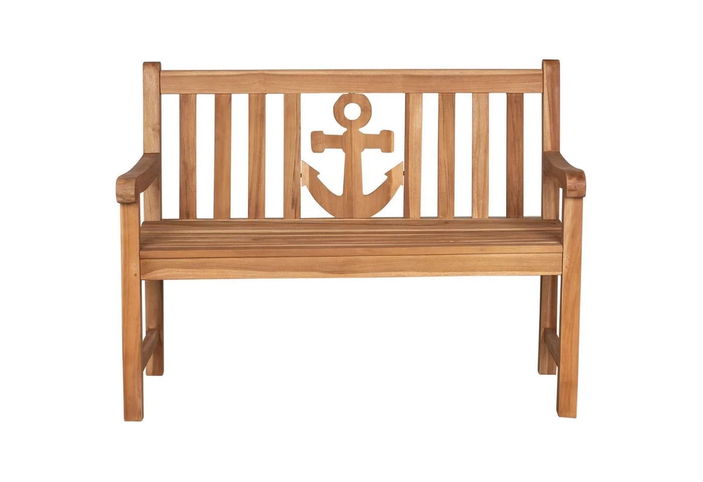 bene living Gartenbank Anker 120 cm Teakholz Maritim