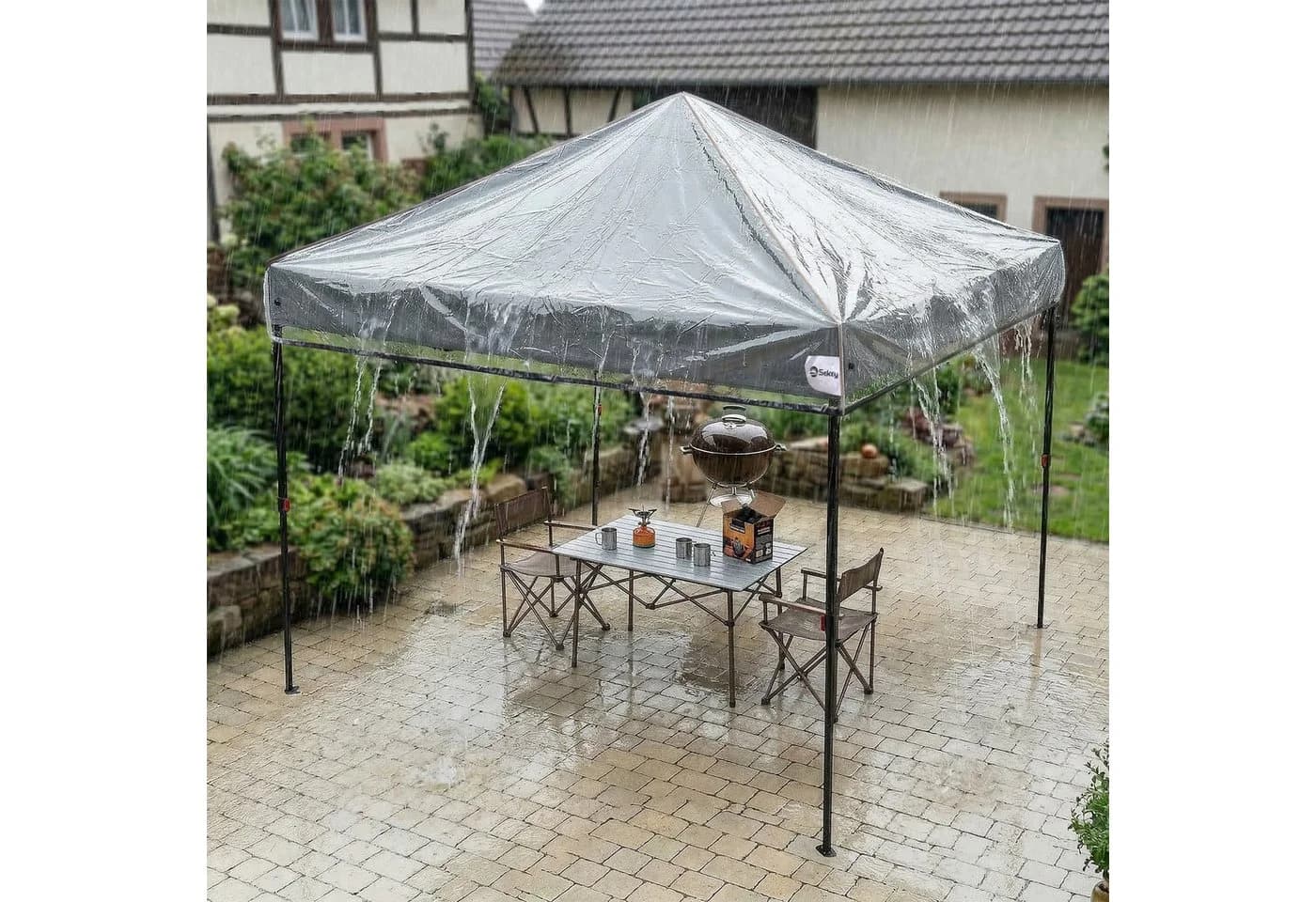 Sekey Pavillon-Schutzhülle 3x3m Transparent EVA