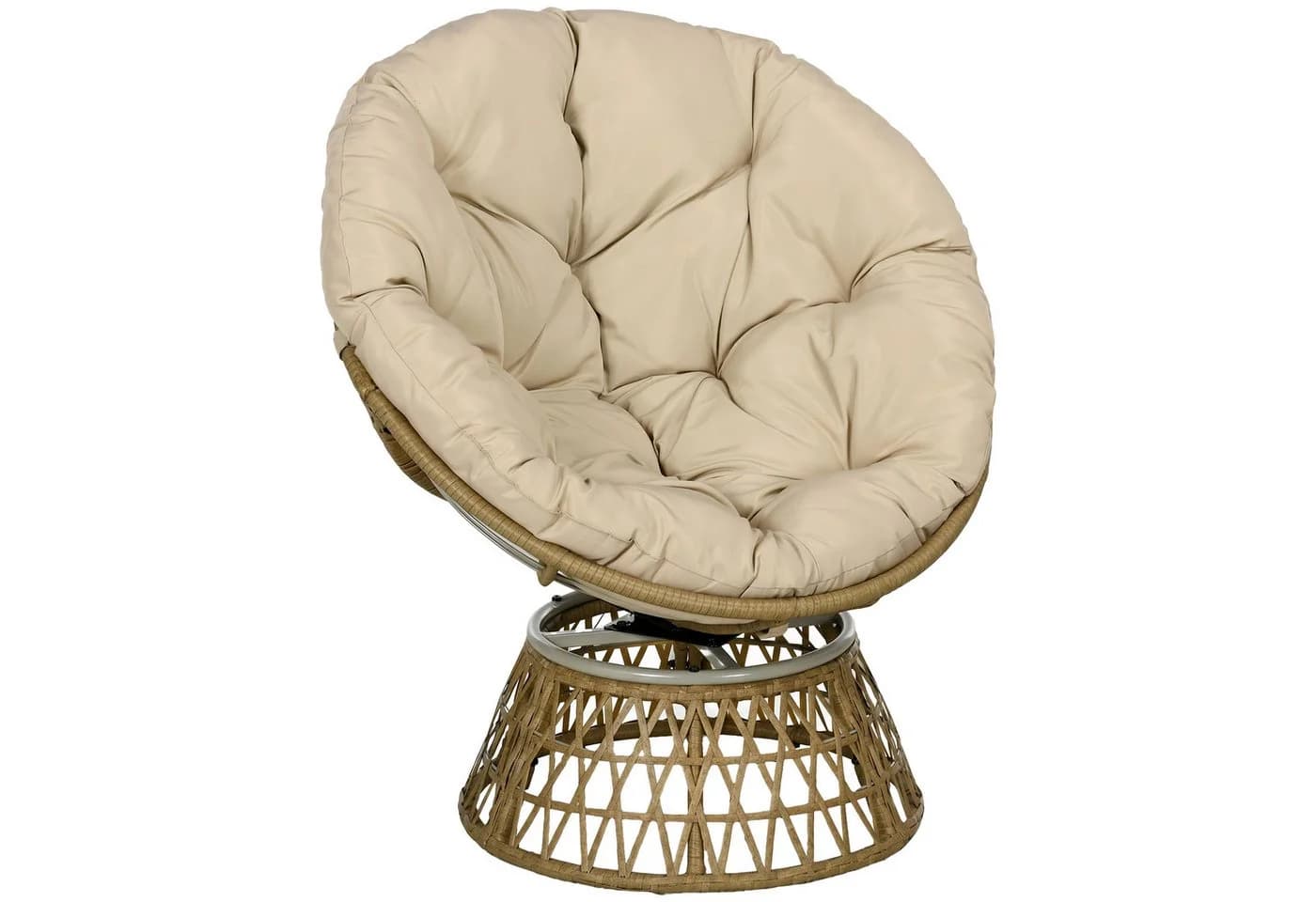 Outsunny Rattan-Drehstuhl Polyester PE Rattan