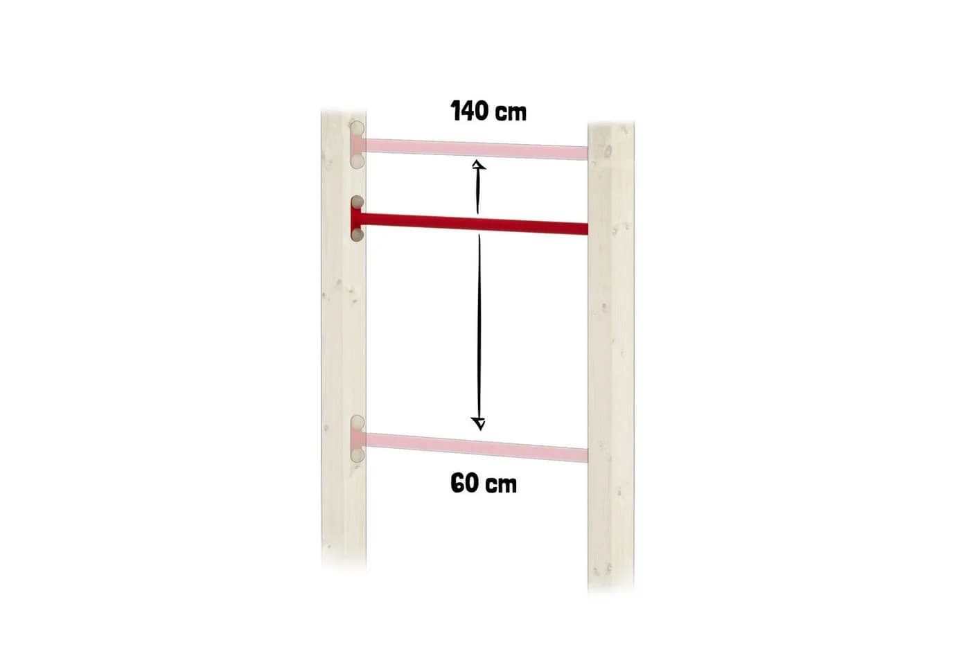 Wickey Turnreck FIT Tumble 302 Doppel-Turnreck Rot