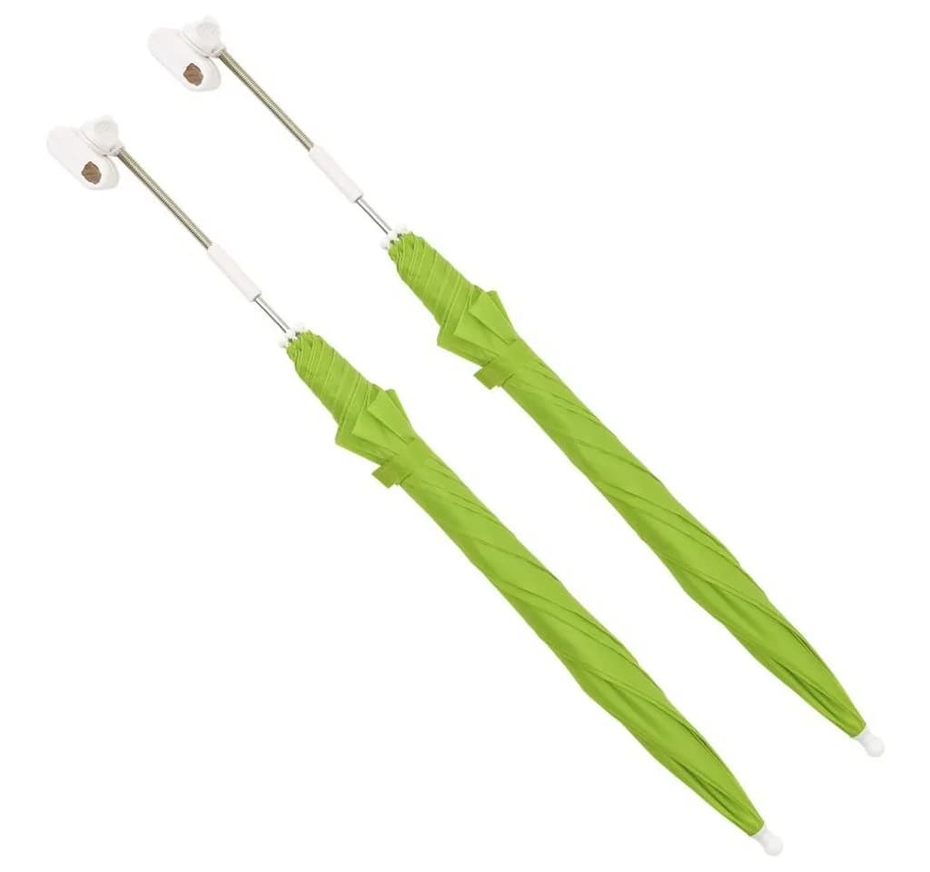 furnicato Sonnenschirm für Campingstühle 2 Stk. Grün 105 cm