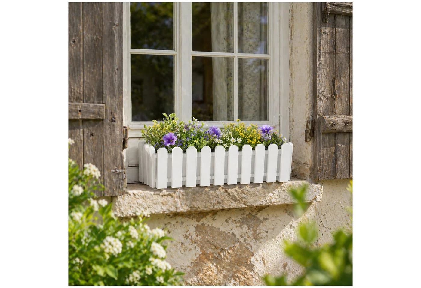 HTI-Living Blumenkasten Nessa Weiß mit Wasserspeicher