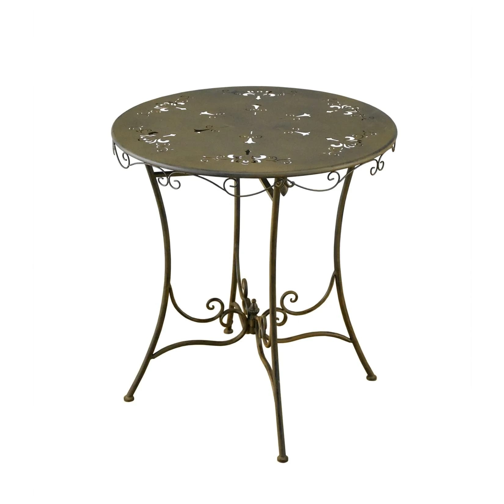 HTI-Living Gartentisch Lily Metall Braun