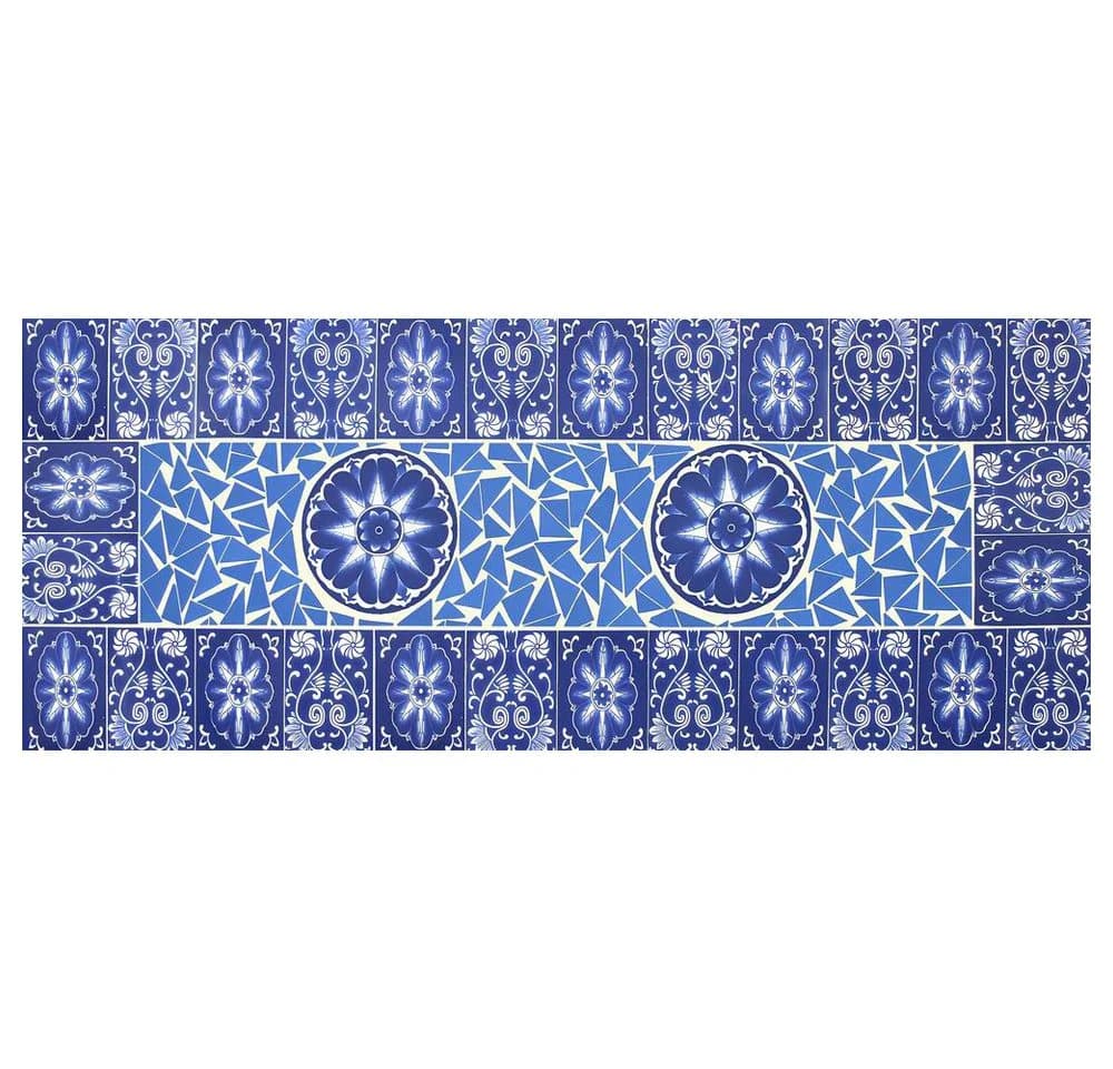 HTI-Living Gartenbank Metall Vintage Mosaik Sitzfläche Schwarz Braun