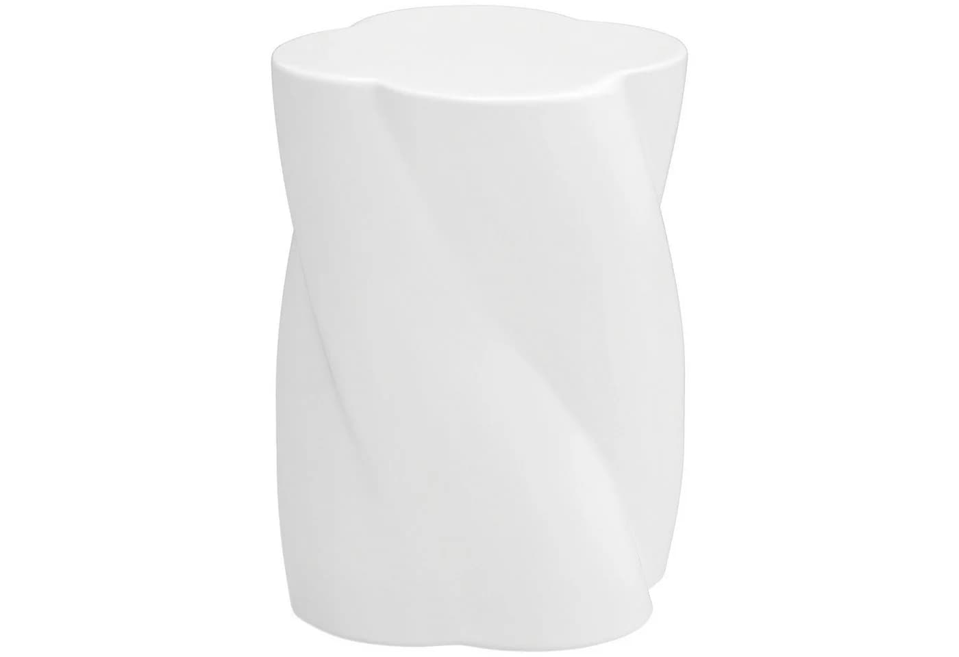 Outsunny Keramikhocker Weiß 120kg belastbar Ø33 x 45 cm