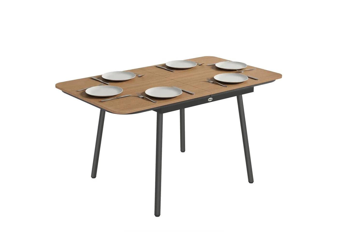 Outsunny Gartentisch WPC Teakoptik 140x80 cm