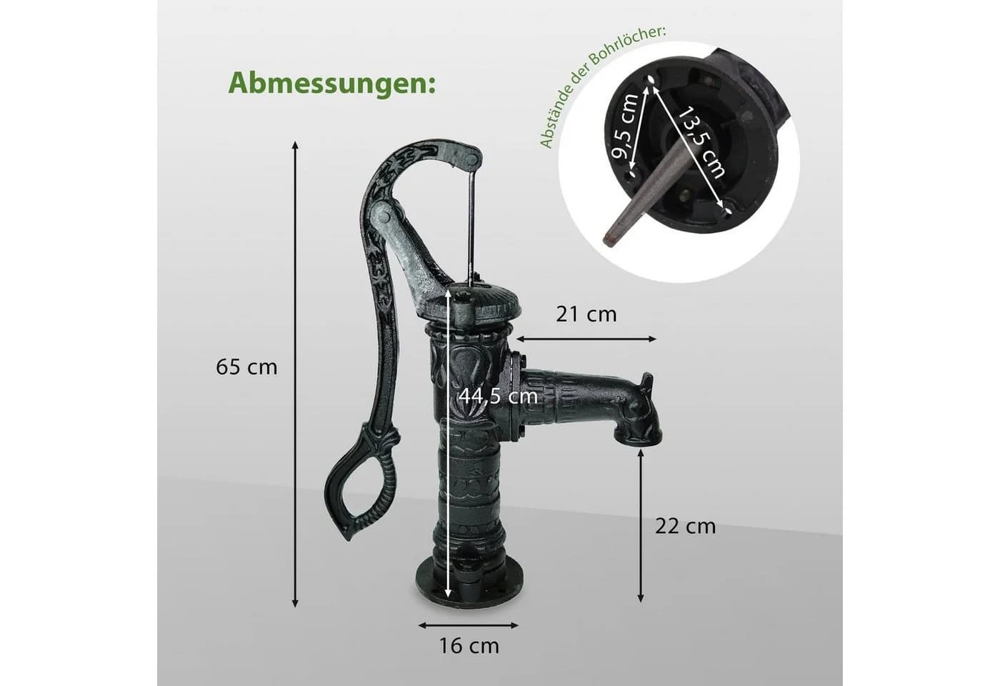 TRUTZHOLM Wasserpumpe Antik Schwengelpumpe Gartenpumpe Handpumpe
