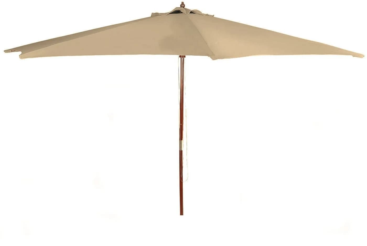 Spetebo Sonnenschirm 300cm Holz Stamm Natur Polyester