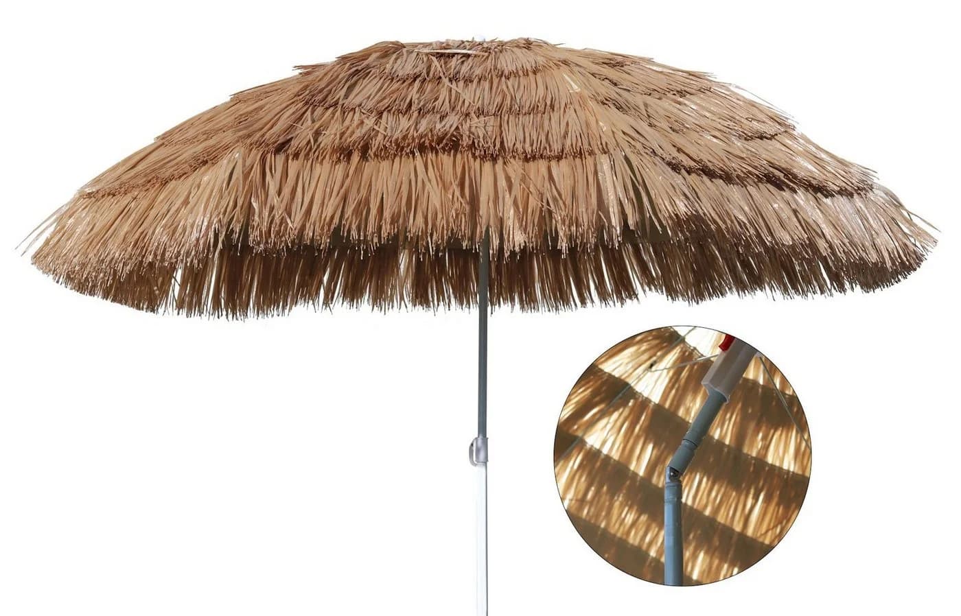 Spetebo Hawaii Sonnenschirm Ø 165 cm Braun