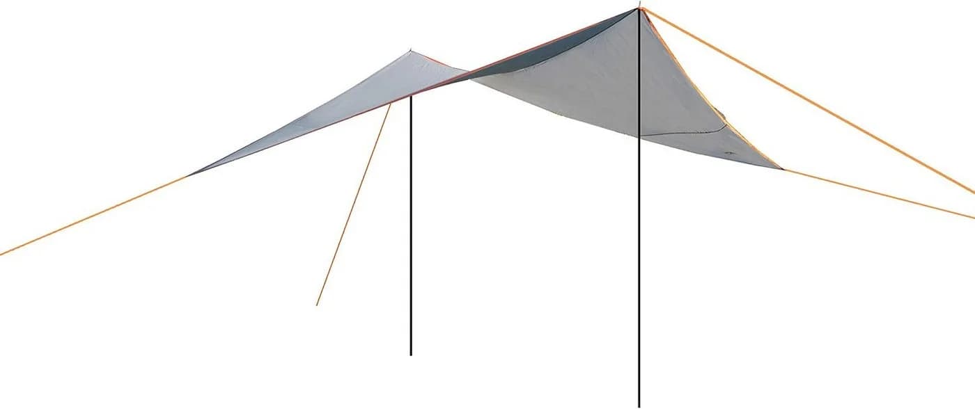 Portal Outdoor Sonnensegel Mesa grau-orange Camping Markise