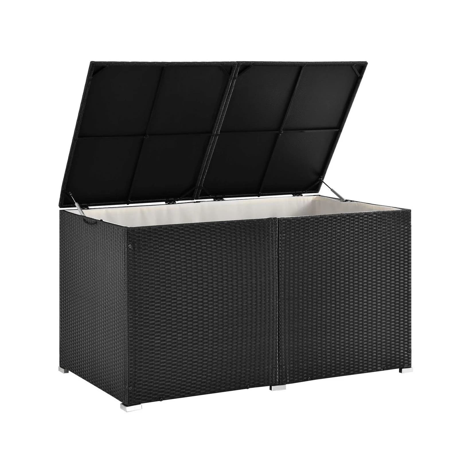 Juskys Auflagenbox Ikaria 950 L Schwarz mit Hubautomatik