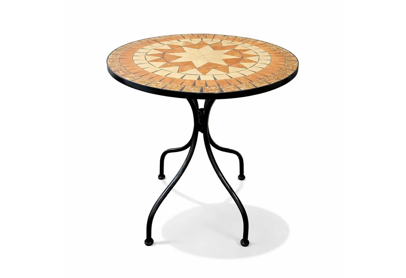 Mojawo Küchentisch Ø60cm Mediterranes Mosaik Stern Design