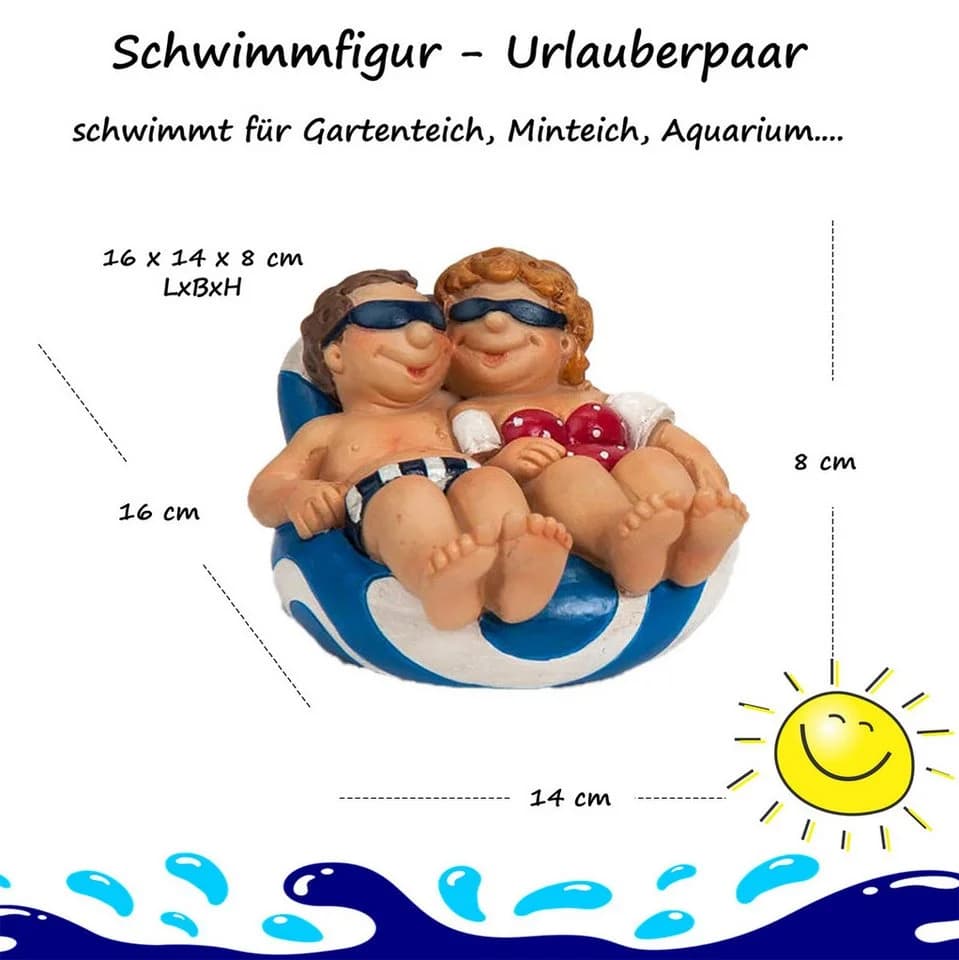 LB H&F Lilienburg Teichfigur Urlauber Schwimmfigur