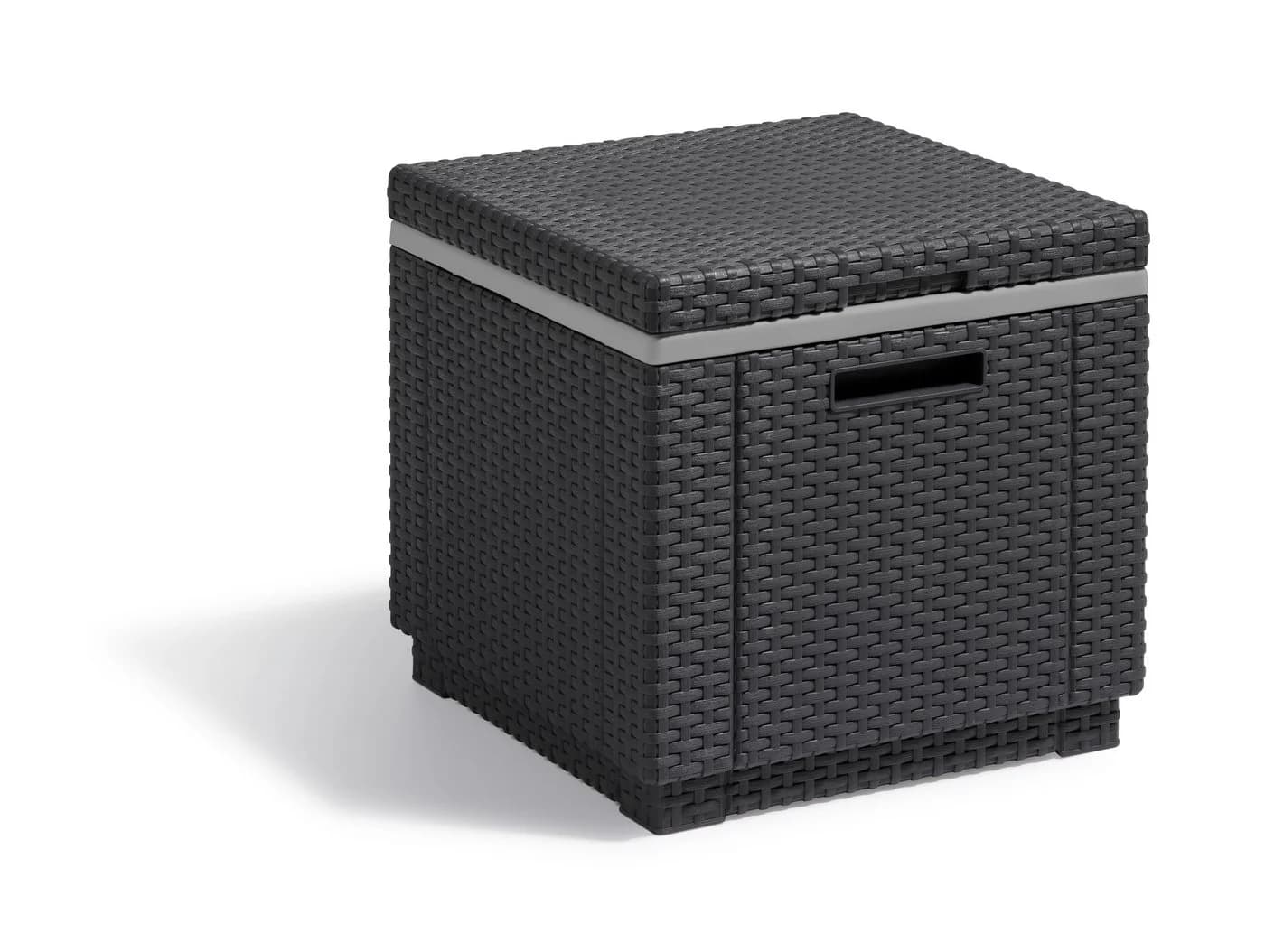 Keter Ice Cube Gartentisch Kühlbox 42x42x41 cm Graphit
