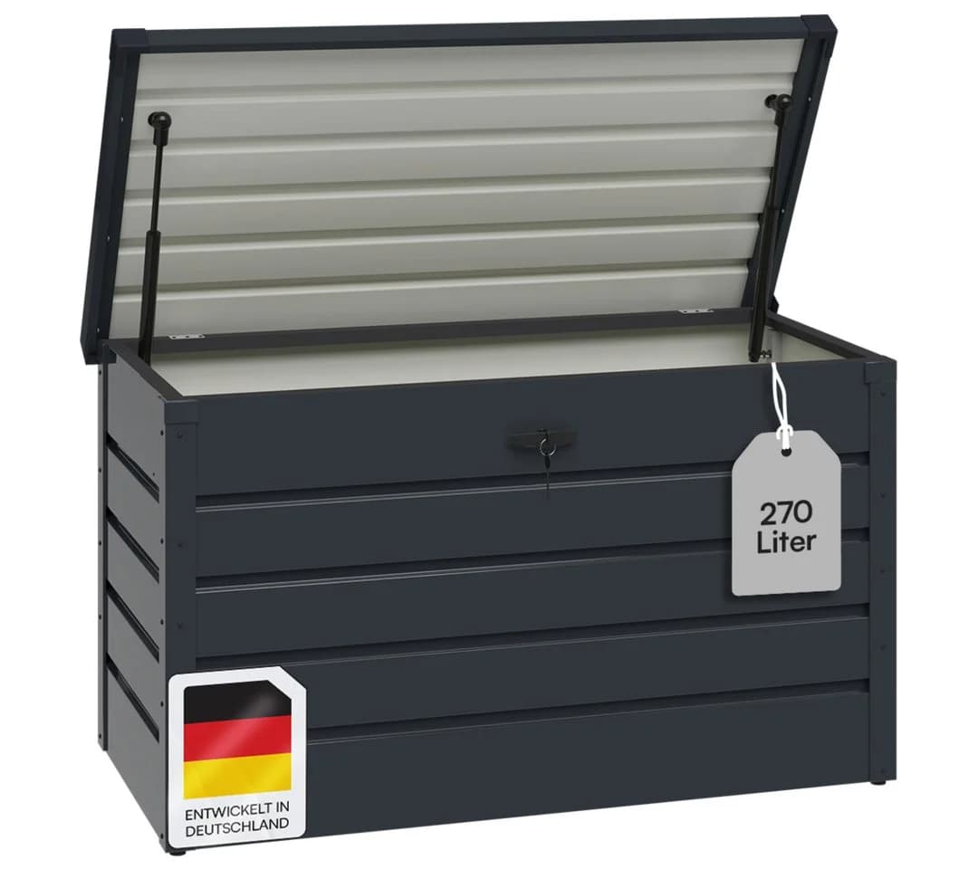STEELSØN Auflagenbox Dorado Metall Anthrazit 270L