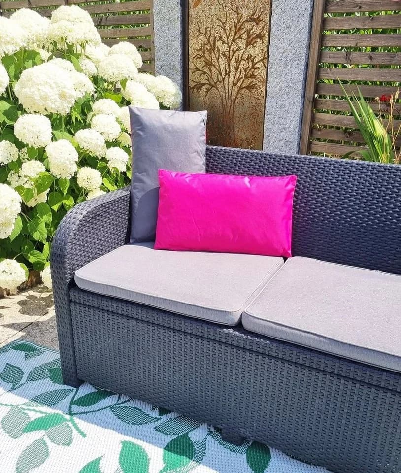 JACK Wende Dekokissen 30x50cm Outdoor Grau/Rosa