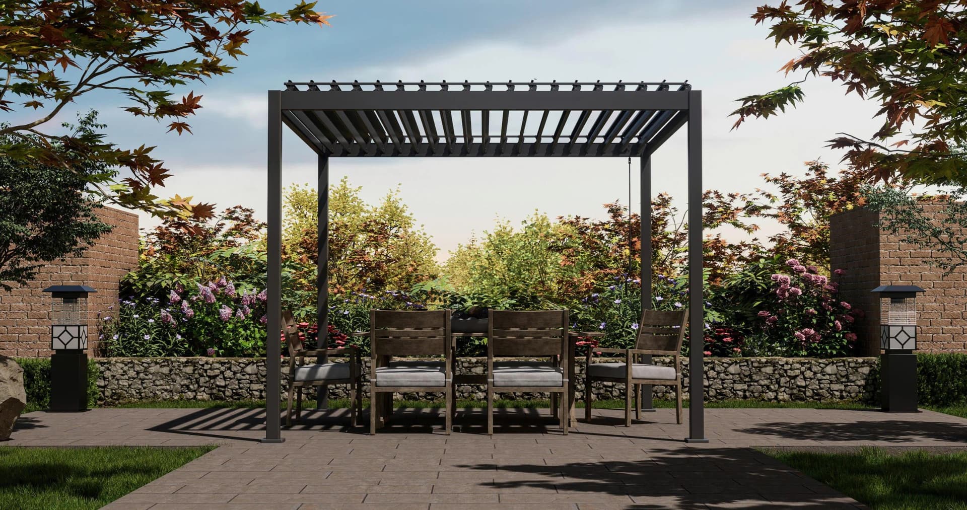 Pavillon Basic Anthrazit Metall