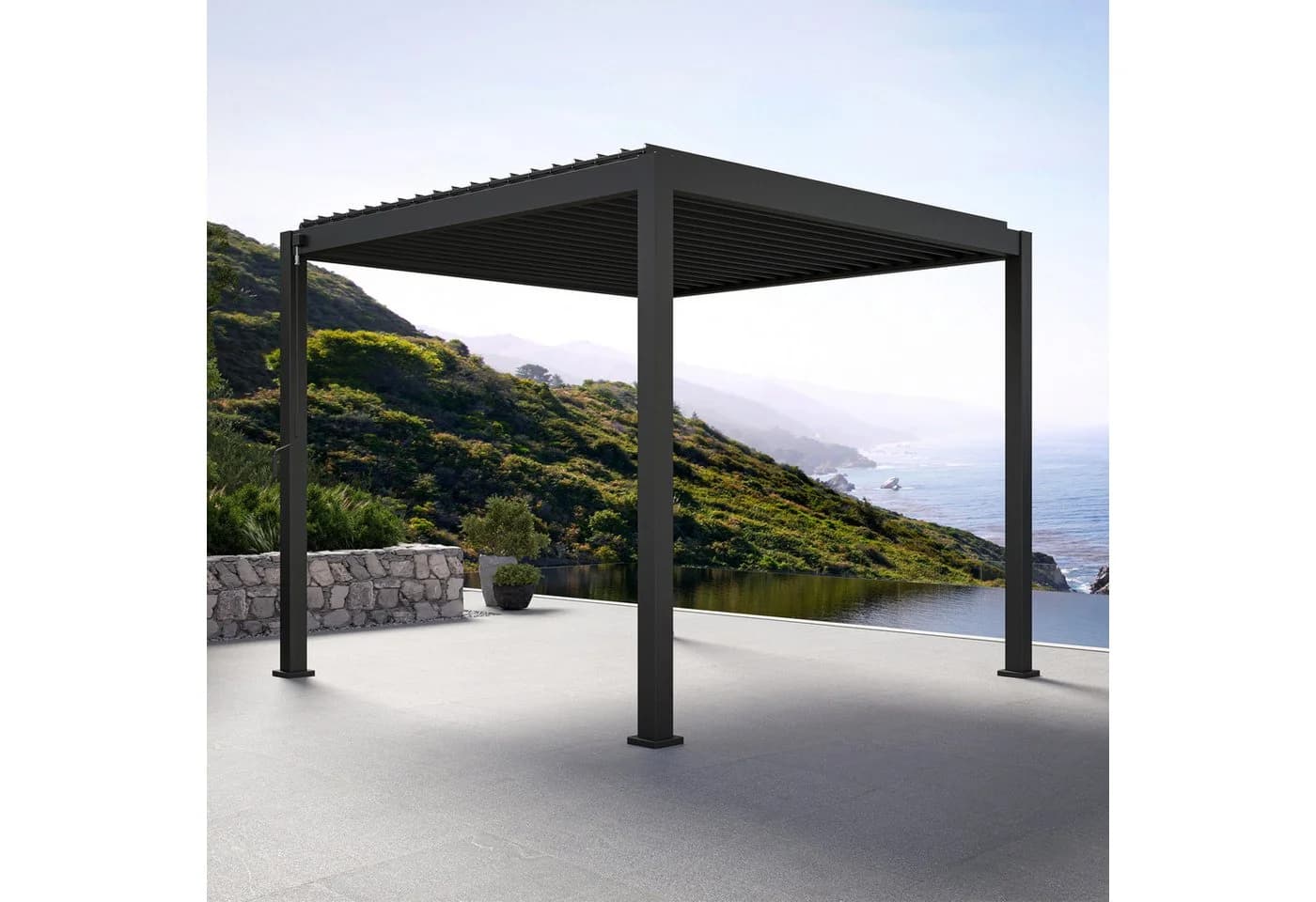 Pergola Deluxe Schwarz Metall