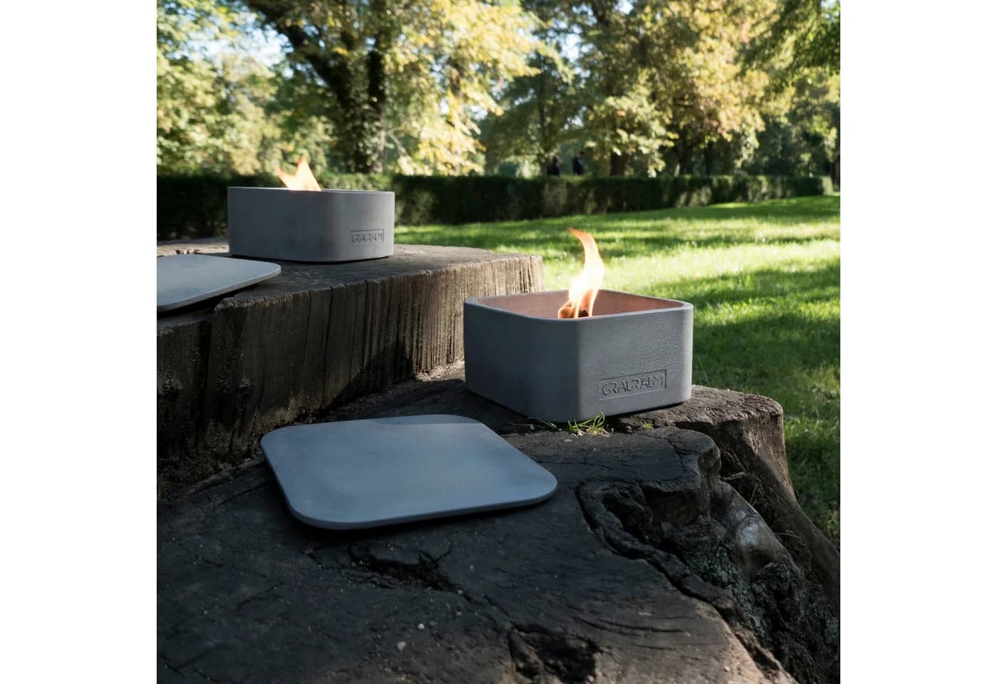 GRAURAUM Outdoorkerze Olaf XL - Kerzenfresser mit Dauerdocht