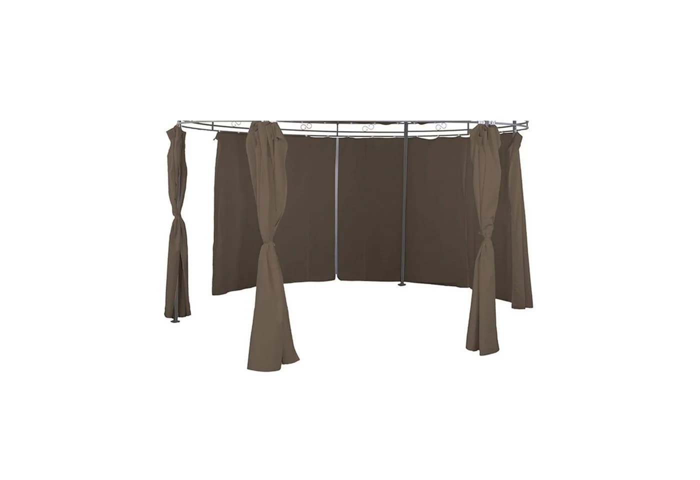 Mojawo Pavillon-Seitenteile rund 3,5m Taupe