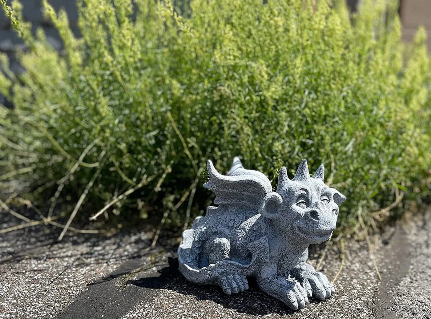 Stone and Style Gartenfigur Drache Filou Frostfeste Steinfigur