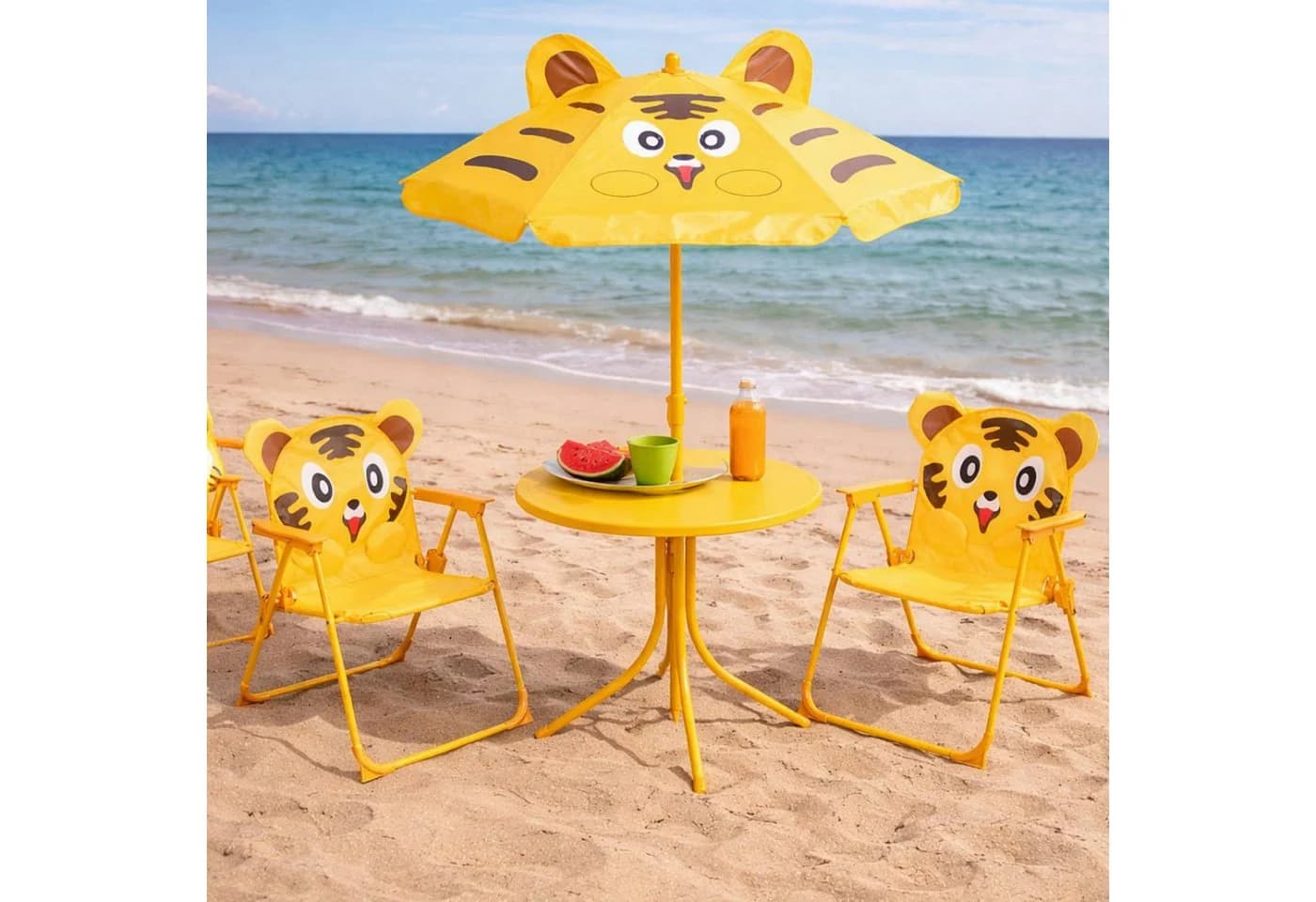 Koopman Garten-Kindersitzgruppe 4tlg Tiger-Design Outdoor