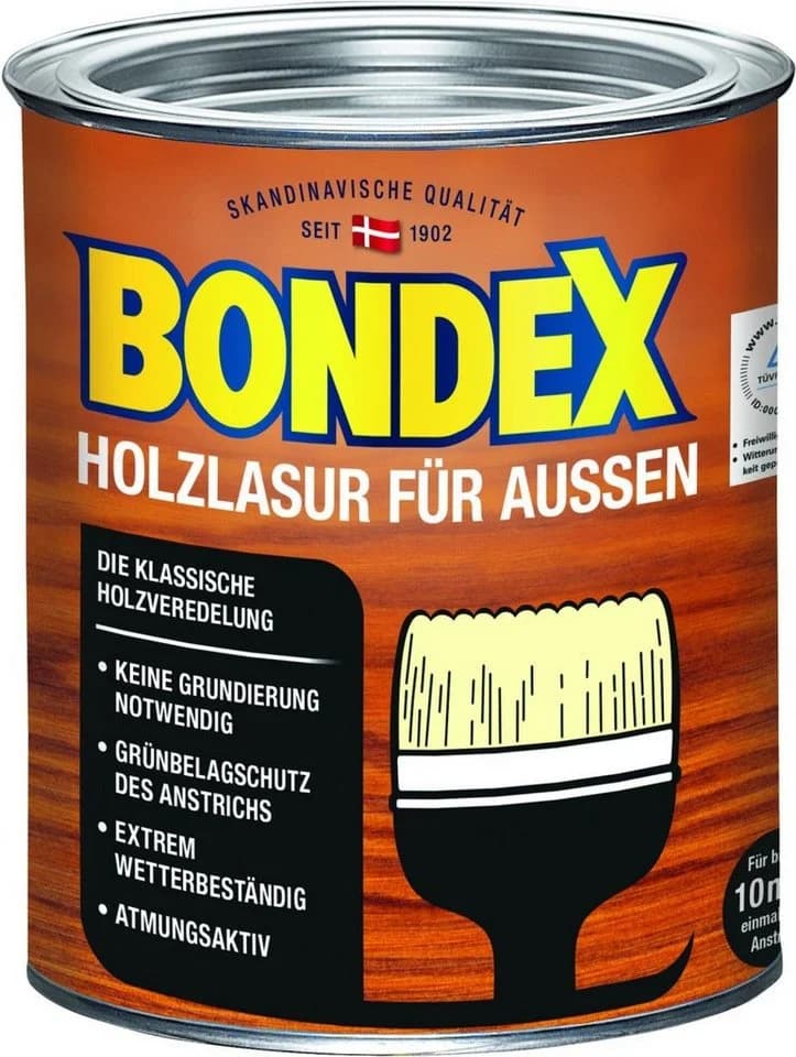 Bondex Holzlasur für Außen 750 ml Mahagoni seidenmatt