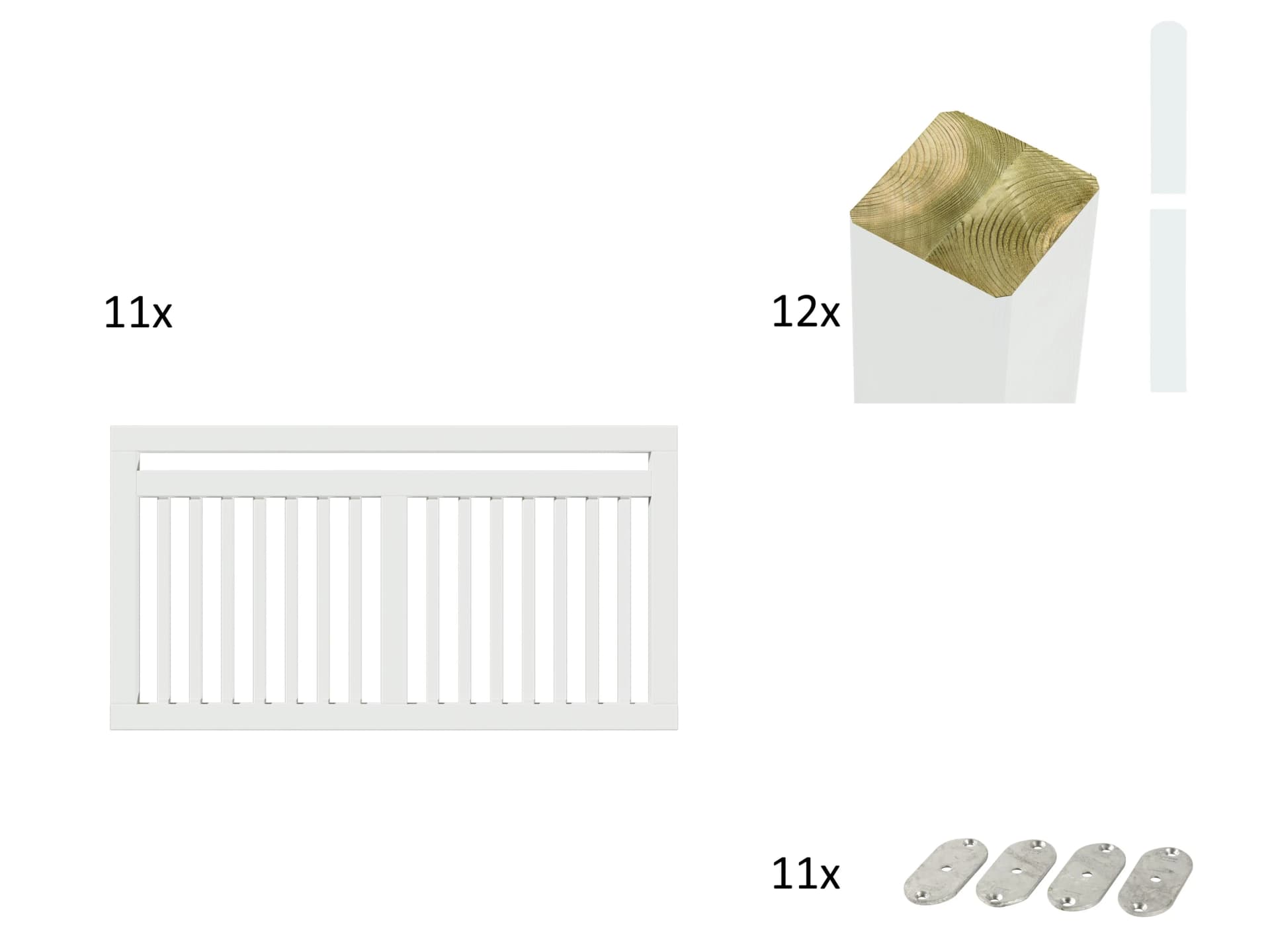 Gartenzaun PLUS Linea Massivholz Stahl Zaunelemente