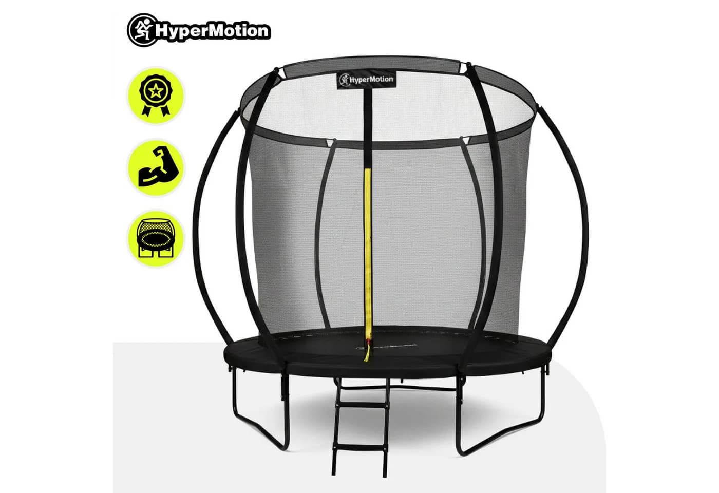 HyperMotion Kindertrampolin 244 cm mit Sicherheitsnetz, Leiter & Stahlrahmen