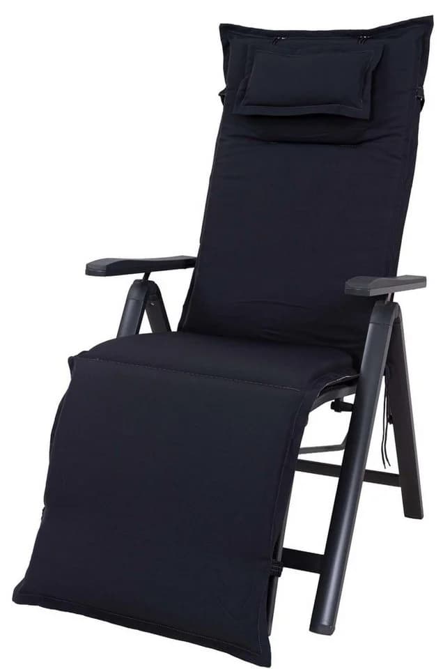 Sun Garden Sesselauflage Relaxliege Toronto grau-weiß-orange kariert