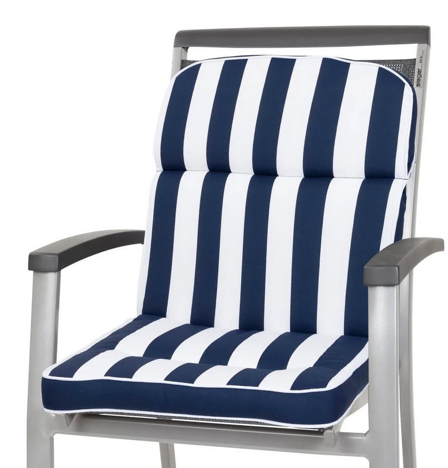 KETTtex Sesselauflage Niederlehner Alicante 2155 blau-weiß
