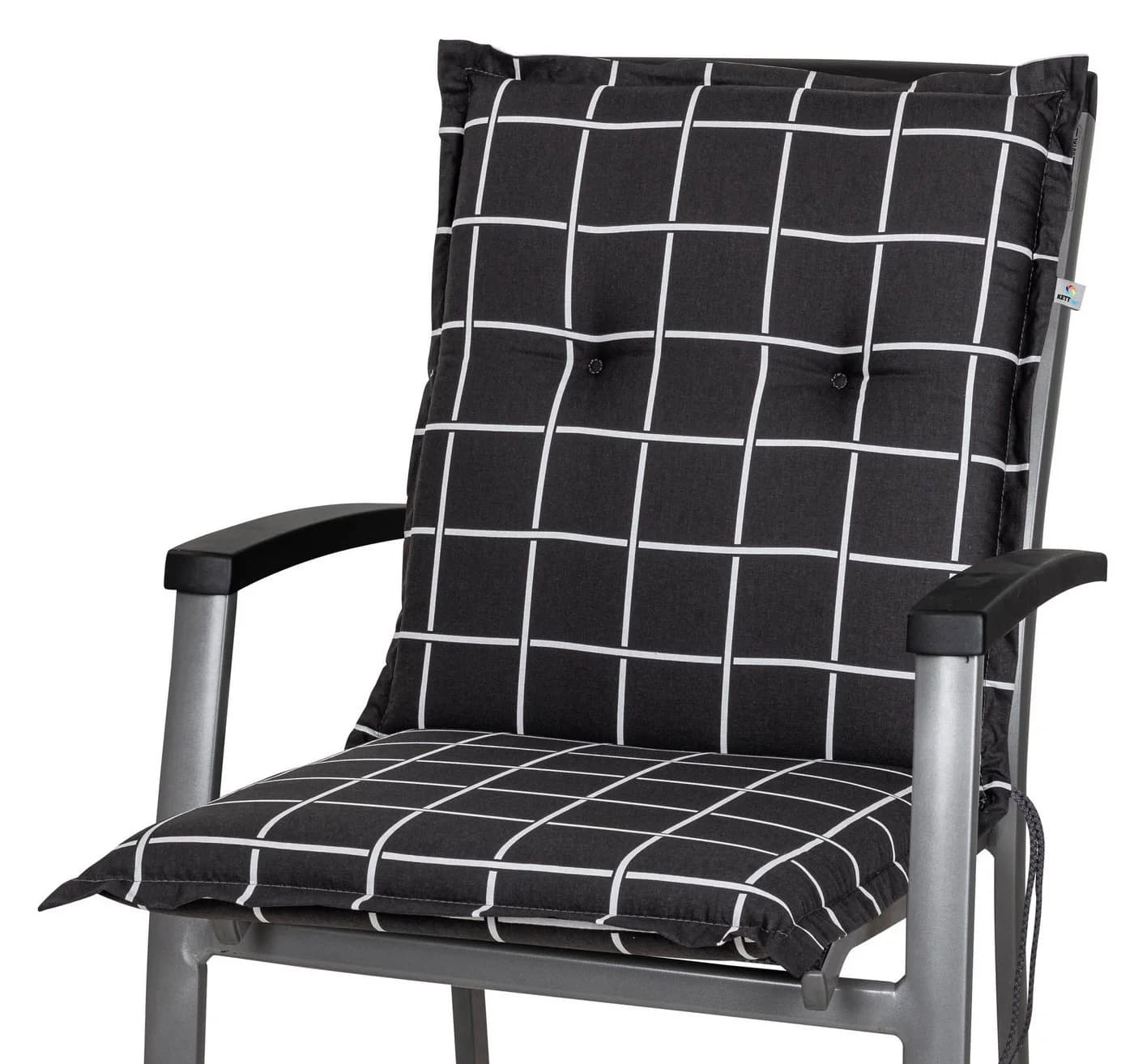 KETTtex Sesselauflage Milano anthrazit-grau 100% Baumwolle