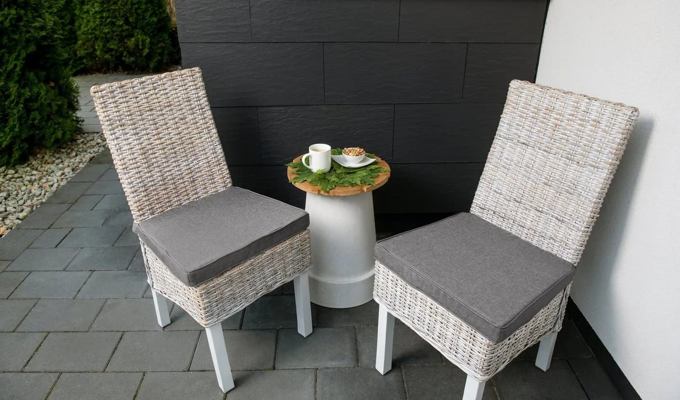 sunnypillow Stuhlkissen 4er Set Grau Modern