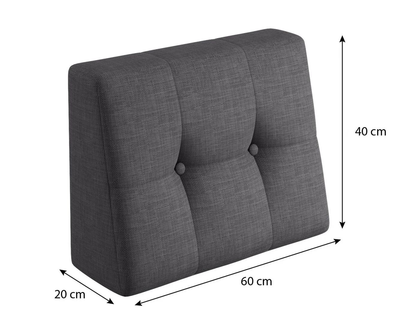 sunnypillow Rückenkissen Palettenkissen Anthrazit Gesteppt
