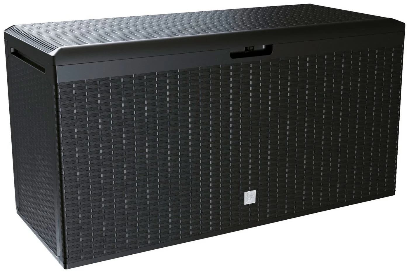 Prosperplast Auflagenbox Gartenbox 290 L Anthrazit Rattanoptik