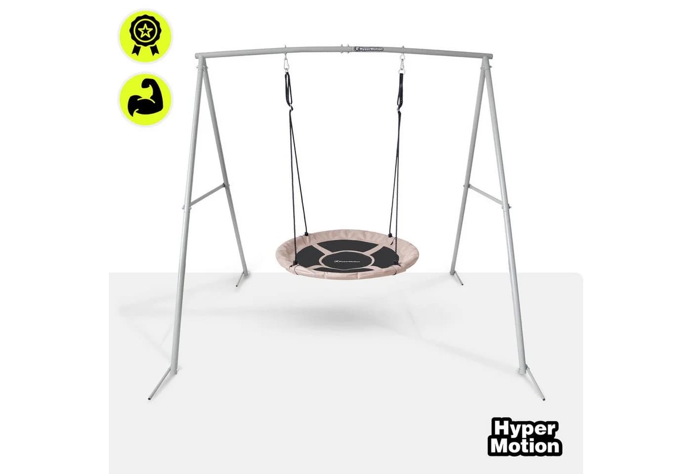 HyperMotion Nestschaukel mit Gestell 100 cm Grau/Beige