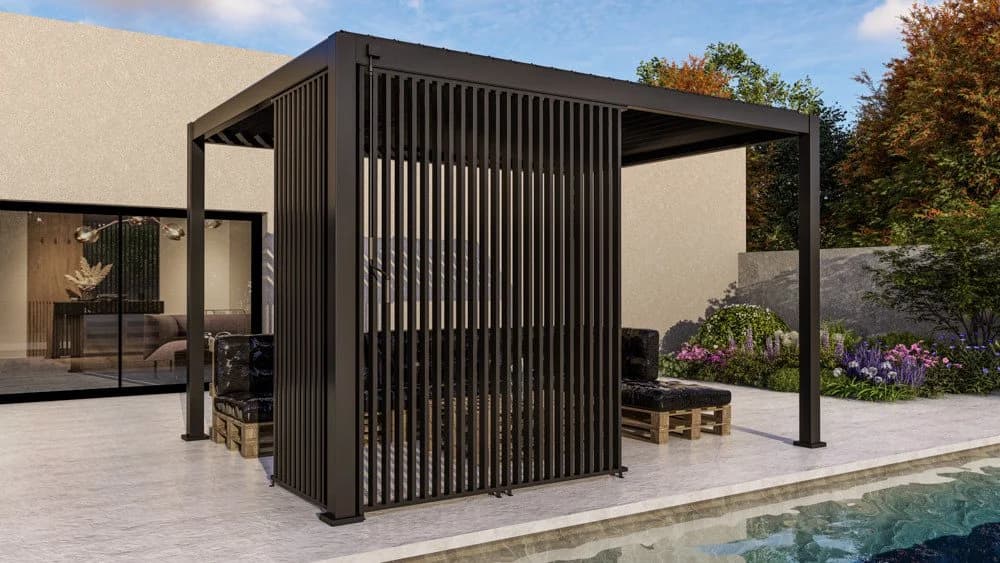 Best Pavillon Terrassenwand 300 cm Anthrazit