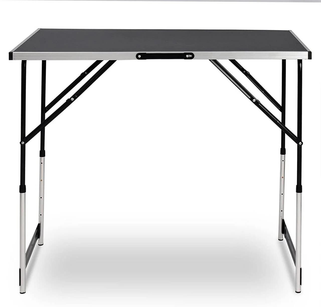 EUGAD Campingtisch höhenverstellbar klappbar MDF Aluminium Stahl