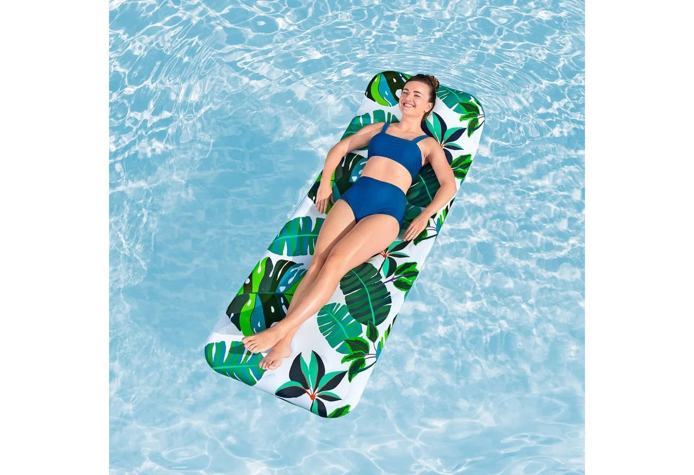 Bestway Badeinsel Blissful Drifter Grün mit UV-Schutz