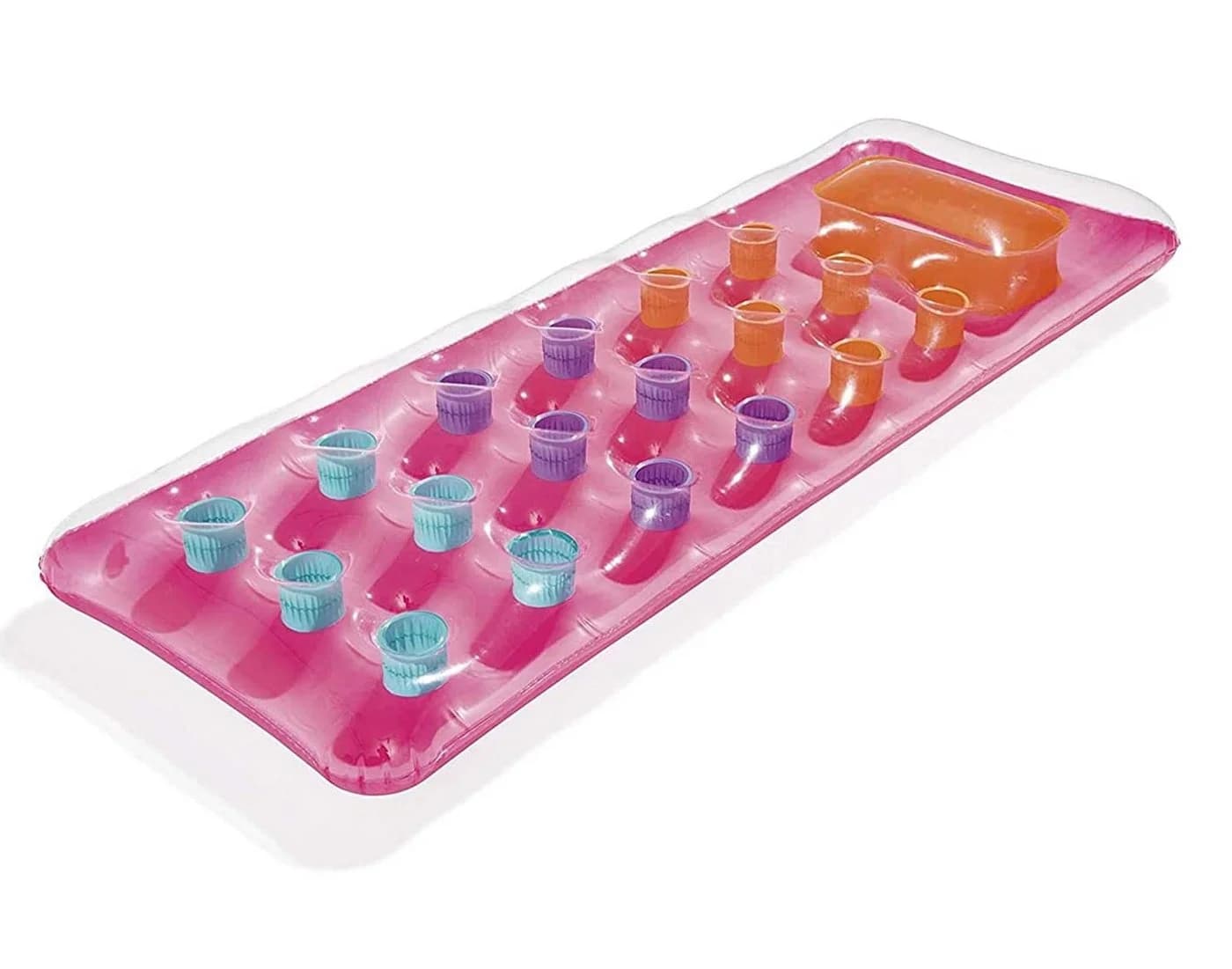 BESTWAY Luftmatratze Pink mit Kissen und Coil-Beam