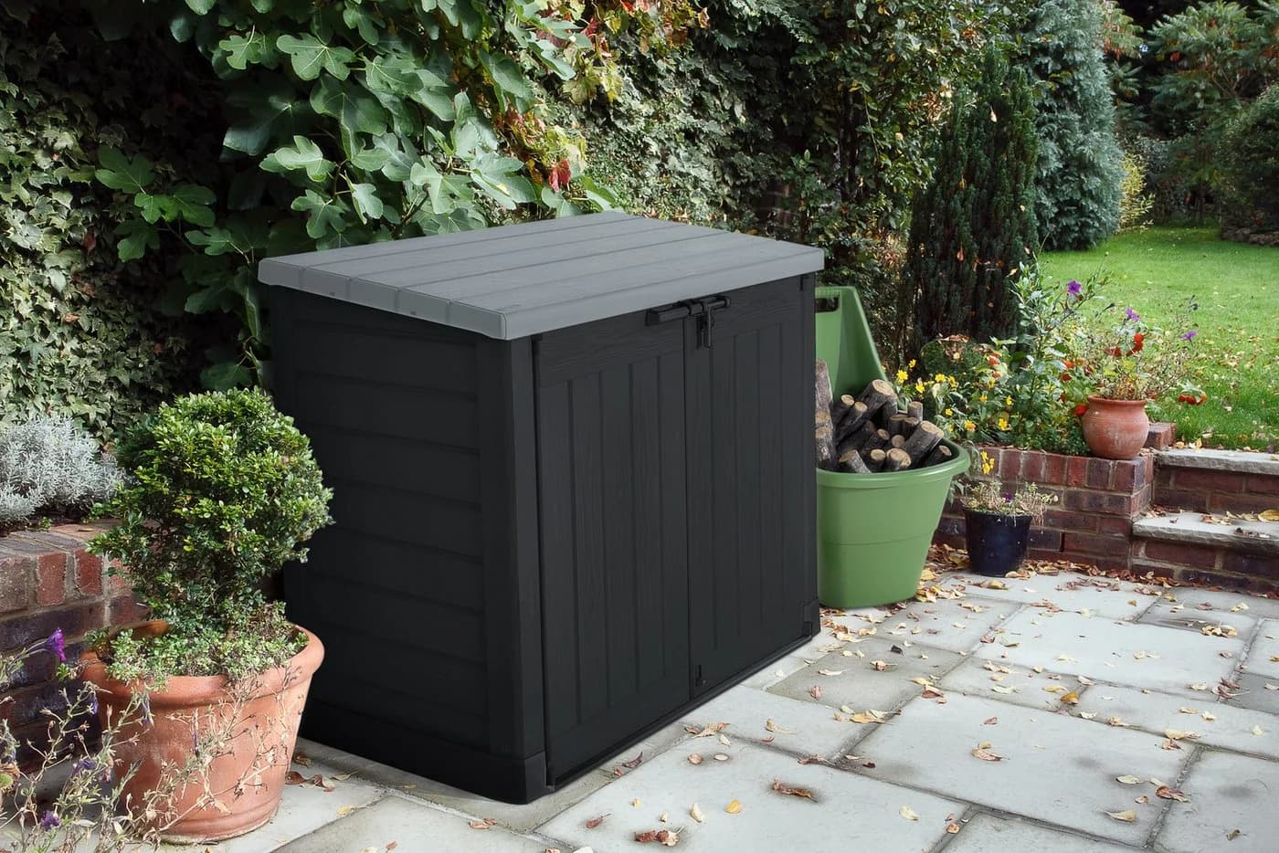 Keter Mülltonnenbox STORE IT OUT MAX Anthrazit 1200 L