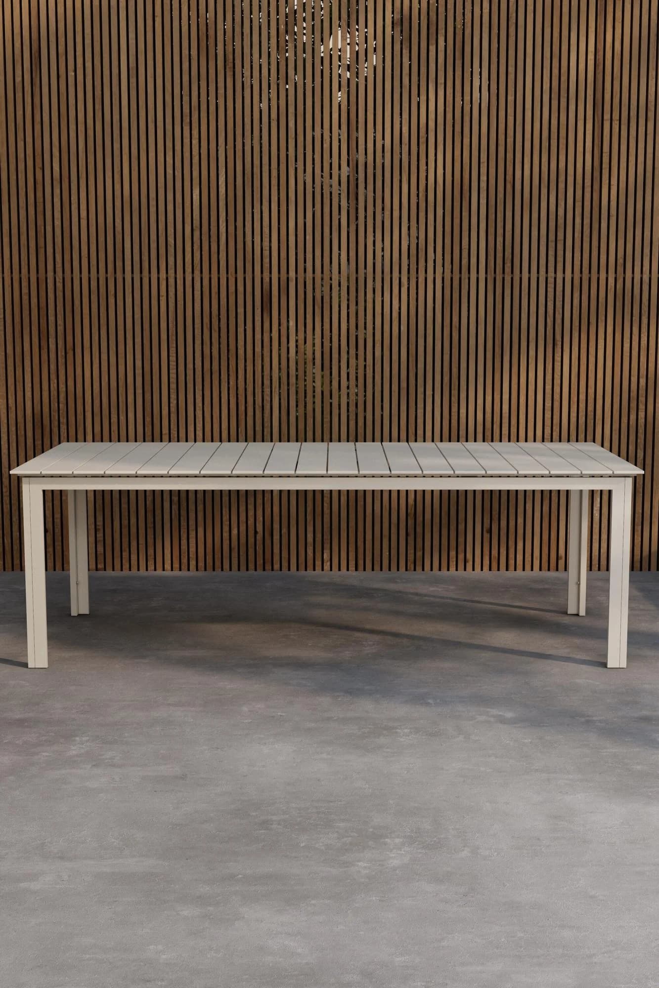VENTURE HOME Levels Gartentisch Beige Aluminium Ausziehbar