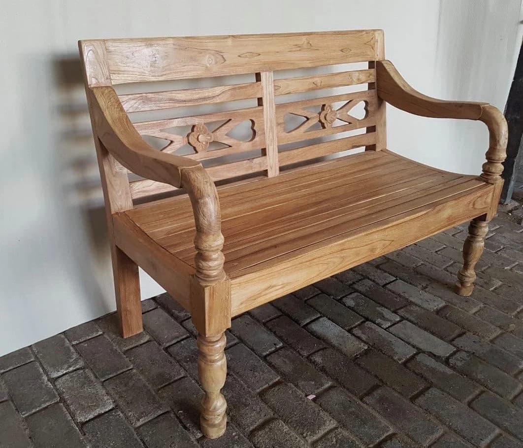 Couchcenter Gartenbank Kasar 120 cm Teakholz massiv