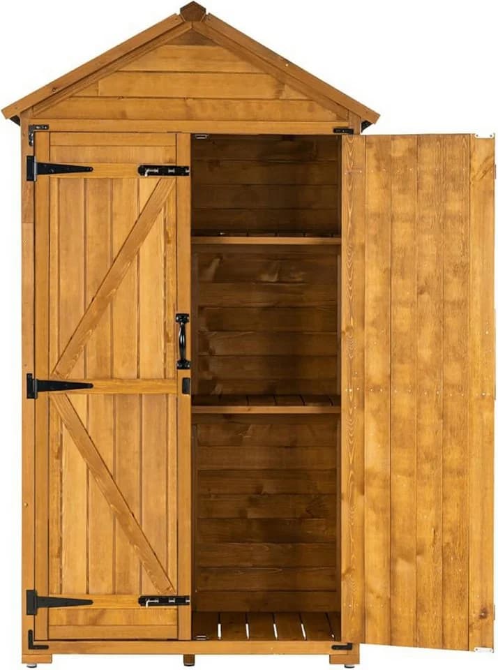 MCombo Gartenschrank mit Satteldach und 3 Ebenen