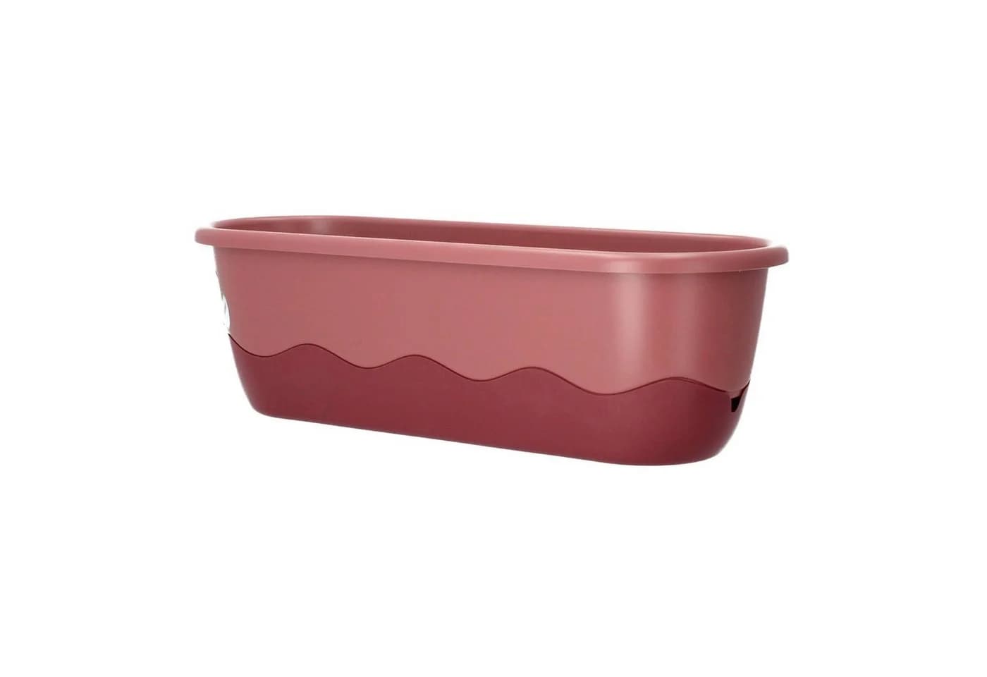 PLASTIA Mareta Balkonkasten 60 cm Rosa Weinrot mit Erdbewässerung