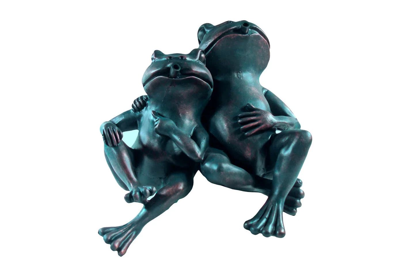 Ubbink Wasserspeier Zwei Frösche 2-strahlig Bronze Polyresin