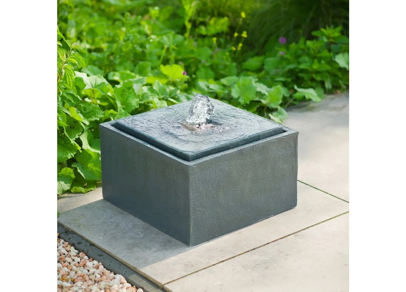 Ubbink Wasserspiel Sonora II Anthrazit Polyresin LED Set